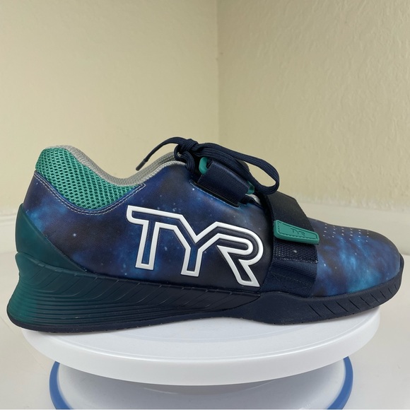 TYR L-1 Lifter Shoes Mens 8 Womens 9.5 Retired Cosmic Blue Weightlifting Trainer